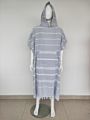 Couple 100% Cotton Turkish Surf Beach Poncho Changing Towel with Tassel