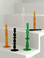 Handmade European Vintage Tall Bubble Glass Candlestick for Home Wedding Candle Holder Rod Wax Candelabrum Gift