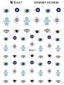 Imagnail Self Adhesive Cartoon Eyes Nail Art Decal Blue Evil Eye Nail Stickers