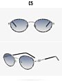 Designer Vendors Women Metal Small Oval Shape Frames Uv400 Sunglasses