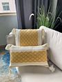 Lovely Pillow Case Geometric Woven Jacquard Rhombic Tassel Pillow Cover Household Sofa Cushion Cover