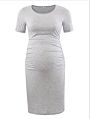O Neck Knee Length Apparel Maternity Pregnant Nursing Dress
