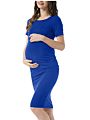 Tank Maternity Dresses Short Sleeve Pregnancy Clothes Casual Dresses Pregnant Mama Knee-Length Black Dress Wine Navy