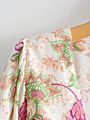Beautiful Floral Print Deep V Neck Wrap Tops Women Bohemian Long Sleeve Rayon Blouse
