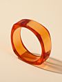 Customized Transparent Candy Colour Geometrical Square Shape Thick Cuff Resin Bangle