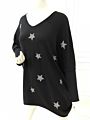 Fall/ Net Red Five-Pointed Star Loose Casual plus Size Pullover Bat Sleeve Sweater