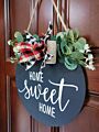 Home Sweet Home Welcome Sign for Farmhouse Rustic Wooden Door Hangers Front Porch Decor Outdoor Hanging Vertical Sign