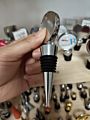 Image Sticker Blank round Head Epoxy Wine Stopper Silver Wine Bottle Stopper