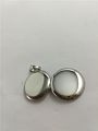 Stainless Steel Photo Frame Locket Carved round Mirror Shape Hollow Pendant Vintage Jewelry