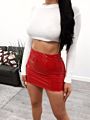 Tight Mini Skirt Womens High Waist Fau Leather 4 Color Pencil Skirt Ladies Wear Skirts plus Size Pu Satin