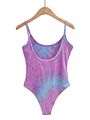 U-Neck High Elastic Tie Dye Jumpsuit Bodysuits Women