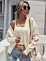 Autumn and Sweater Women Loose Twisted Rope Knitting Cardigan Women Coat Two Piece Set