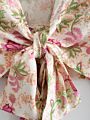 Beautiful Floral Print Deep V Neck Wrap Tops Women Bohemian Long Sleeve Rayon Blouse