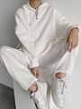 Hr231 Women Long Sleeve Cotton Blank Heavy Pullover Waffle Fabric Knit Hoodie