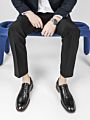 Italian Oxford Men's Business Dress Shoes Wedding Shoes Large Size Leather Lift Shoes