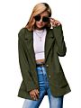 Ladies Blazers Casual Top Women Long Coat Corduroy Pocket Single Breasted Blazer Solid Suit Jacket