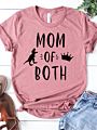 Mom off Both Print Womens Blouse Short Sleeve T Shirts and Tops Shirts Women Shirts