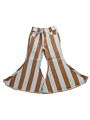 Spring Mommy and Me Yellow White Color Denim Stripe Emerie Flare Jeans