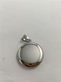 Stainless Steel Photo Frame Locket Carved round Mirror Shape Hollow Pendant Vintage Jewelry