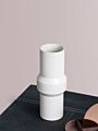 Black Spot White Matte Floor Vase Modern Porcelain Top Vase