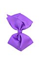 Customized 100% Polyester Fiber Grosgrain Ribbon Purple Hair Bow with Twist Tie