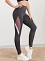 European and American Multicolor Splicing High Waist Hip Lifting Elastic Sports Fitness Women's Yoga Leggings