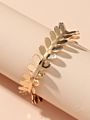 Foreign Trade Bracelet Gold-Plated Domineering Rule Leaf Bracelet Personality Copper Gold-Plated Leaf Bracelet