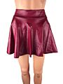 High Waist Faux Leather Skirt Women Pleated Sun Skirt Young Girl Lady Leather Skirt