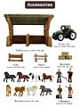 Horse Stable Take-Along Toy Play Set Simulation Horse Farm Plastic Horse Figurine Set Toy