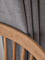 Keewo Double Layer Simple Ready Made Eyelet Ring Style Velvet Linen Light Grey Blackout Curtain