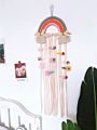 Kids Room Decor Hair Clip Organizer Rainbow Design Girls' Room Wall Hanging Ornament Baby Hairpin Storage Belt