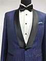 Sedboj Print Wedding Suit Blue Man Jacket and Black Pants Tailor Suit Blazer Made Man Suit Stage Wear Clothes