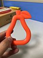 A Bpa Pear Organic Soft Food Grade Silicone Baby Teething Teether Toys