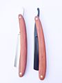 Barber Straight Razor Wooden Handle Sharpness Stainless Steel Shaving Razor Straight with Blade