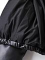 Black Bubble Coat Zipper Pu Faux Leather Women Puffer Jackets