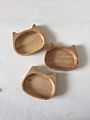 Cat Face Shape Platter Dry Fruit Serving Wooden Plate Wooden Snacks Bowls Kids Serving Plate Food Safe Bio Degradable Material