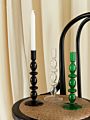 Handmade European Vintage Tall Bubble Glass Candlestick for Home Wedding Candle Holder Rod Wax Candelabrum Gift