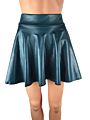 High Waist Faux Leather Skirt Women Pleated Sun Skirt Young Girl Lady Leather Skirt