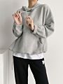 Hr231 Women Long Sleeve Cotton Blank Heavy Pullover Waffle Fabric Knit Hoodie