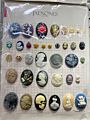 Jaenones Vintage Rhinestone Brooches Queen Head Portrait Brooch Cameo Brooch Sets