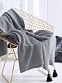 Style 100% Cotton Knitted Throw Blanket Couch Cover Blanket Single Double King Super King Euro Size