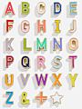 Women Charm Handmade Simple Stacked Enamel Elastic Gold Initial Letter Beaded Bracelets with Letters