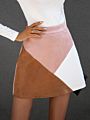 Arrivals Women Skirts Spliced A-Line Patchwork Color Skirt Mini Causal Bottom