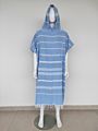 Couple 100% Cotton Turkish Surf Beach Poncho Changing Towel with Tassel