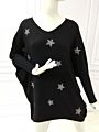 Fall/ Net Red Five-Pointed Star Loose Casual plus Size Pullover Bat Sleeve Sweater