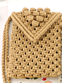 Ladies Kids Macrame Crochet Shoulder Bag Handmade Cotton Rope Crossbody Purse Bag