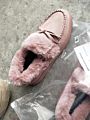 Autumn Women's Casual Faux Fur Shoes Cute Bow Knot Fluffy Furry Slip-On Sneakers Ladies Plush Loafers Flats