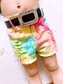 Baby Kids Tie Dye Distressed Jeans Shorts Leopard Print Bummie Pants