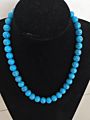 Latest Design 12Mm Turquoise Stone Beads Necklace for Women