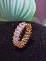 18K Gold Plated Silver Plating Wedding Ring Women Cz Eternity Band Stack Baguette Cubic Zirconia Finger Ring